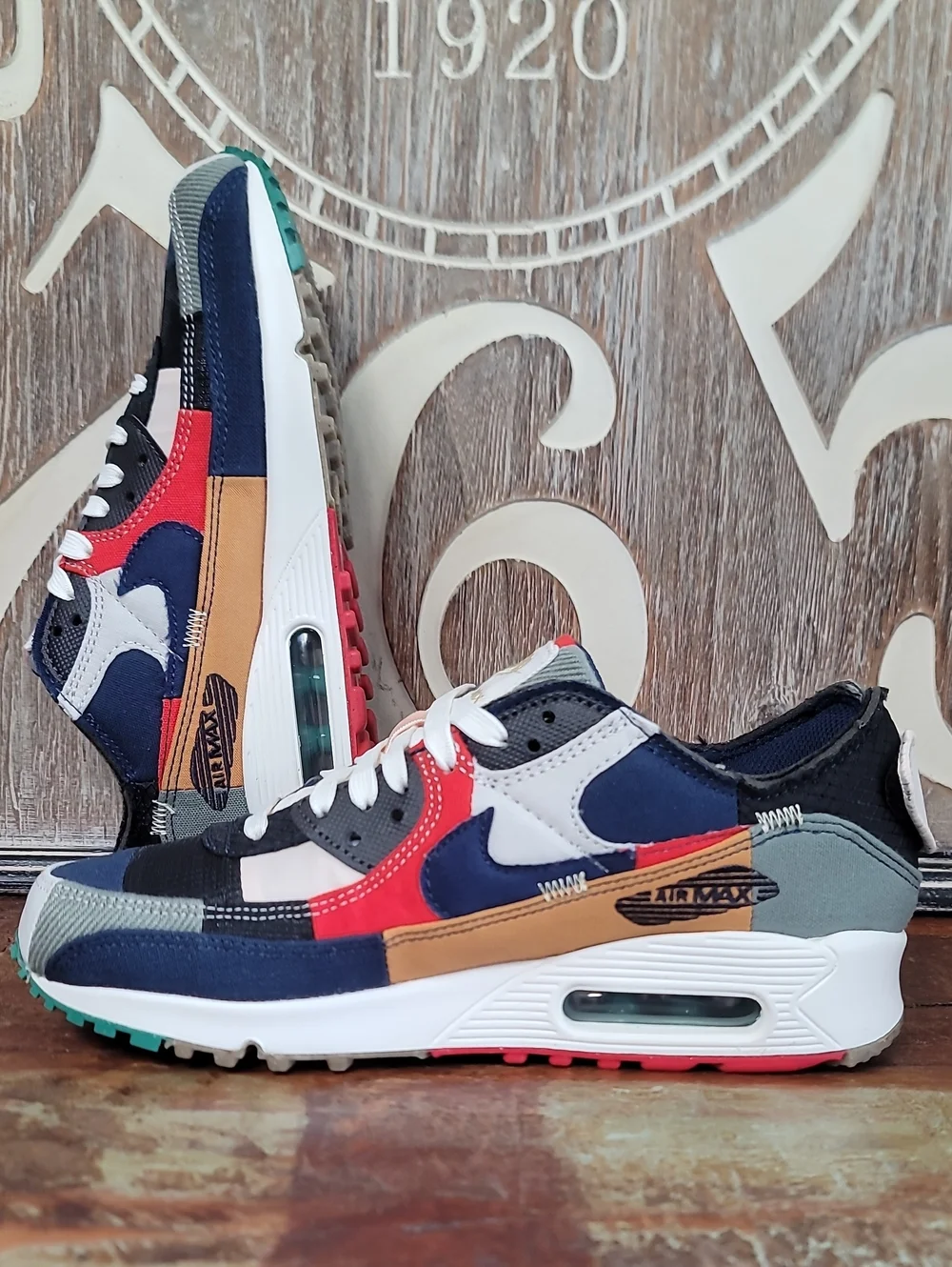 🔥 Nike Wmns Air Max 90 QS 'Legacy' 'Scrap Patchwork' Wmns 7 (Like New)